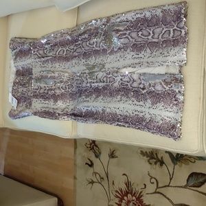 Dress the population size small strapless metallic